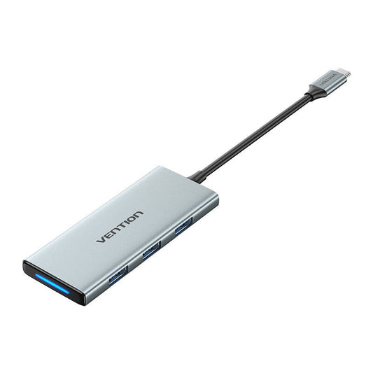 USB-C auf HDMI, 3x USB 3.0, SD, TF, PD Hub Vention TOPHB 0,15 m Grau