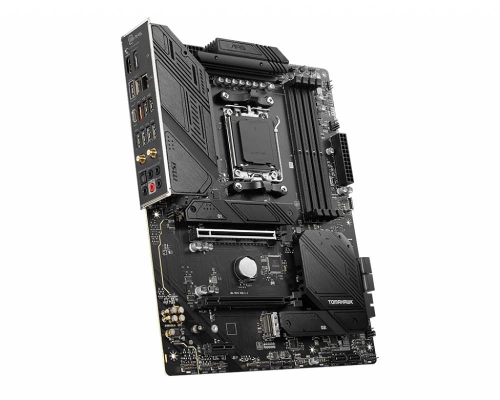 Mainboard MSI AMD B650 SAM5 ATX Memory DDR5 Memory slots 4 1xPCI-Express 1x 2xPCI-Express 16x 3xM.2 1xHDMI 1xDisplayPort 2xUSB 2.0 7xUSB 3.2 1xUSB-C 1xOptical S/PDIF 1xRJ45 5xAudio port MAGB650TOMAHAWKWIFI