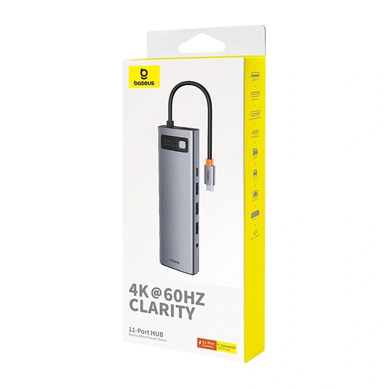 Hub 11in1 Baseus StarJoy Metal Glam Series, USB-C to HDMI +VGA + 3 x USB 3.0 + USB 2.0+USB-C PD + RJ45 + SD/TF +3,5mm - Product Image 5