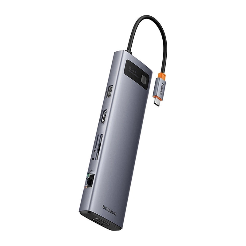 Hub 11in1 Baseus StarJoy Metal Glam Series, USB-C to HDMI +VGA + 3 x USB 3.0 + USB 2.0+USB-C PD + RJ45 + SD/TF +3,5mm - Product Image 3