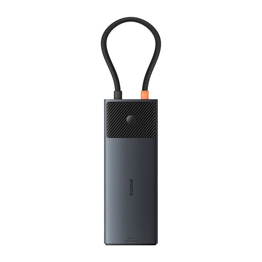 Adapter Hub 10in1 Baseus USB-C - 2xHDMI, 3xUSB-A, USB-C, RJ45, SD/TF, PD (black) - Product Image 1