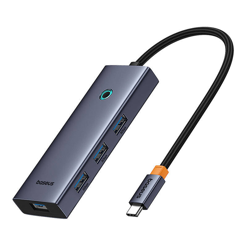 Hub 5in1 Baseus UltraJoy 5-Port (4xUSB 3.0,  PD) grey - Product Image 3