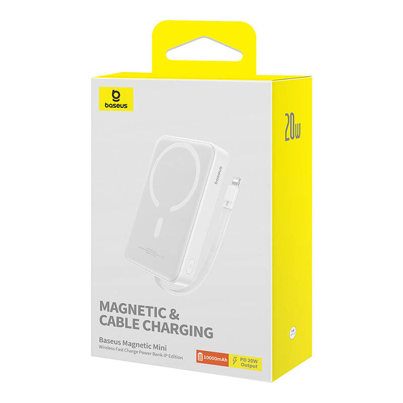 Powerbank Baseus Magnetic Mini 10000mAh, Lightning 20W MagSafe (white) - Product Image 8