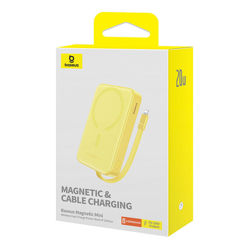 Powerbank Baseus Magnetic Mini 10000mAh, USB-C 20W MagSafe (yellow) - Product Image 8