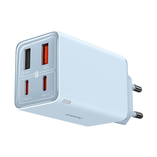 Baseus GAN6 Pro Fast Charger, 2xUSB-C + 2xUSB, 65W (blue) - Product Image 2