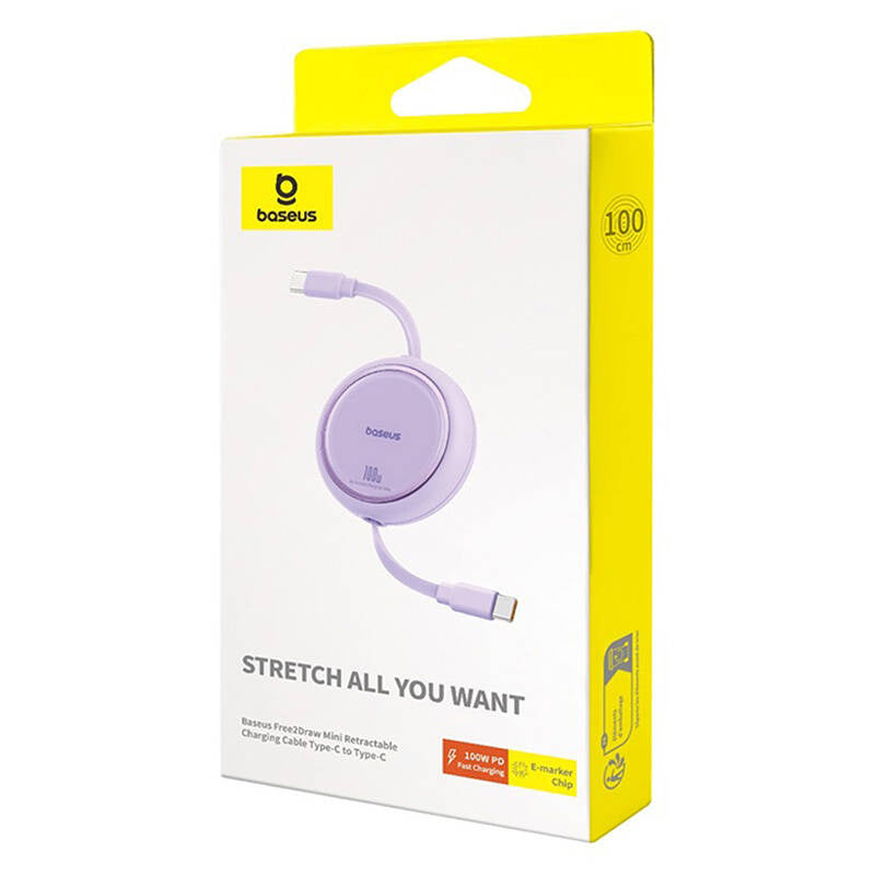 Cable USB-C to USB-C Baseus Free2Draw, PD, 100W, 1m (purple) - Product Image 7