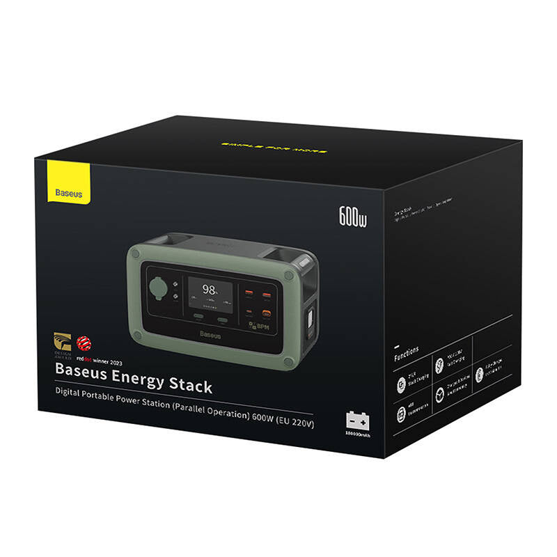 Portable Power Station Baseus Energy Stack 600W Green - Product Image 7