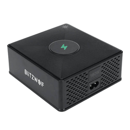 Ladegerät Blitzwolf 868H, 2xUSB-A, 3xUSB Typ-C, 160W (schwarz)