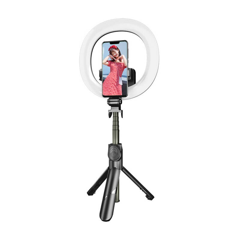 Selfie stick/ tripod Puluz with LED light ring - Image 1