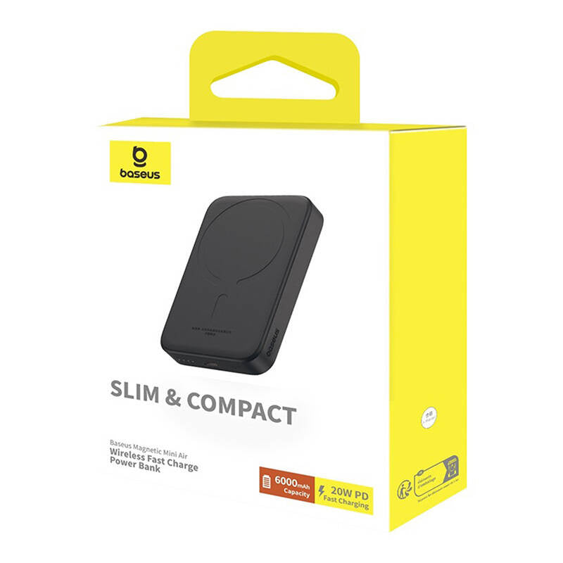 Mini Wireless PowerBank 20W Baseus (black) - Product Image 10