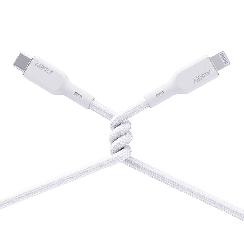 Cable Aukey CB-NCL2 USB-C to Lightning 1.8m (white) - Product Image 3