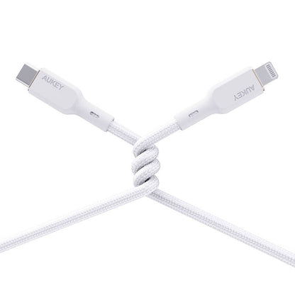 Cable Aukey CB-NCL2 USB-C to Lightning 1.8m (white) - Product Image 3
