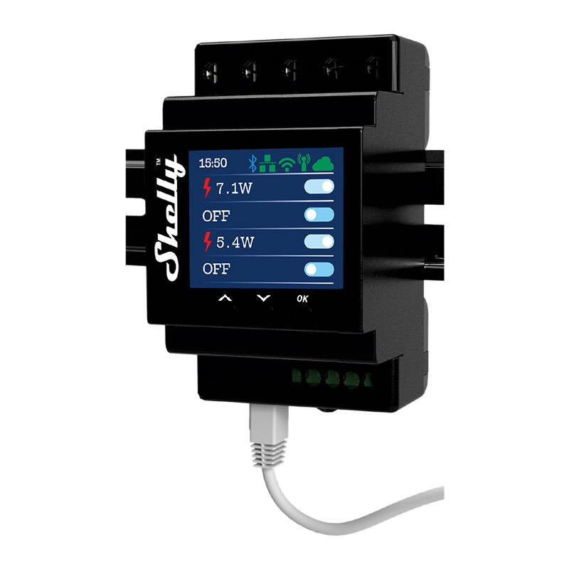 Shelly Pro 4PM DIN Rail 4-channel Relay, WiFi (Power measurement) - Product Image 2