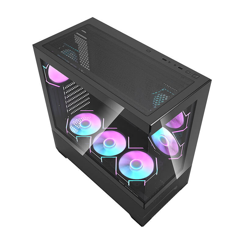 Darkflash DS900 AIR computer case (black) + 6 ARGB fans - Product Image 7