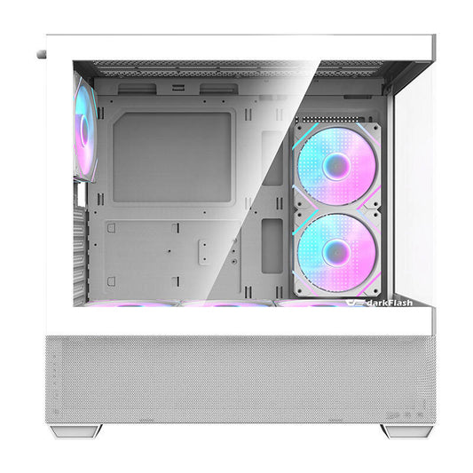 Darkflash DS900 AIR Computergehäuse (weiß) + 6 ARGB-Lüfter