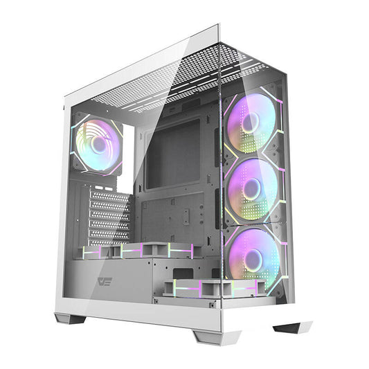 Computergehäuse Darkflash DS900 (weiß) + 7 ARGB-Lüfter