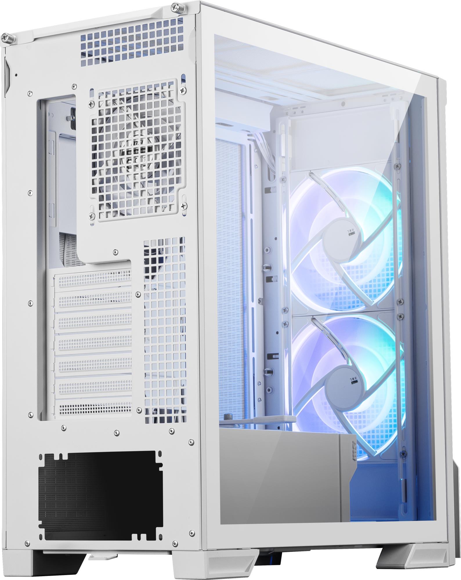 Case MSI ATX/micro ATX/Mini-ITX/EATX White Midi Tower PC VELOX300RAIRFLOWPZWH
