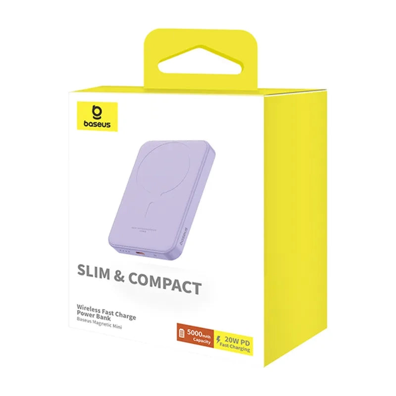 Magnetic Mini Powerbank Baseus 5000mAh 20W (purple) - Product Image 8