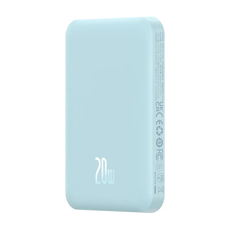 Magnetic Mini Powerbank Baseus 5000mAh, USB-C 20W (blue) - Product Image 3