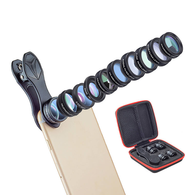 Mobile lens kit APEXEL APL-DG10 10 in 1 (black) - Product Image 3