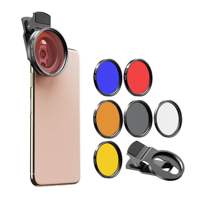 Mobile filter lens kit APEXEL APL-52UV-7F 52mm 7in1 - Product Image 2