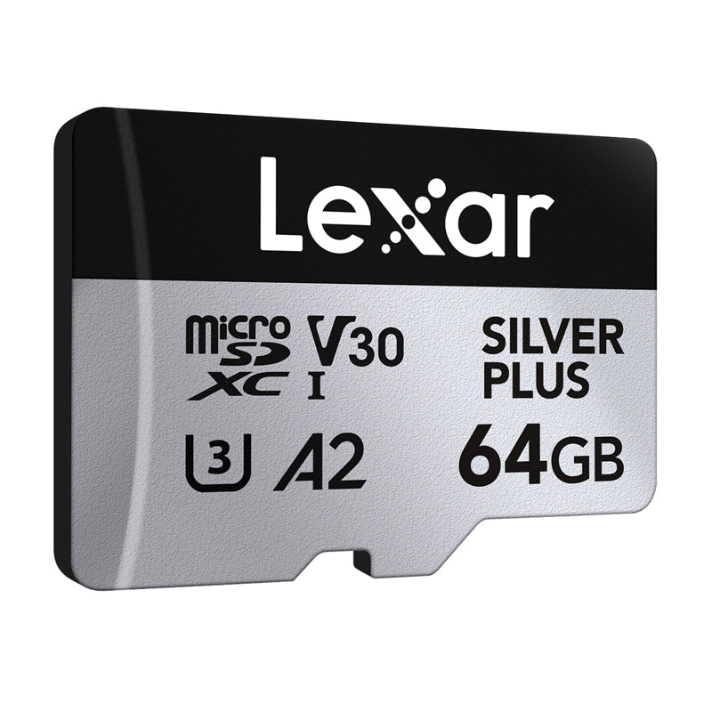 Karta pamięci Lexar High-Performance Silver Plus microSDXC 64GB + adapter - Image 3