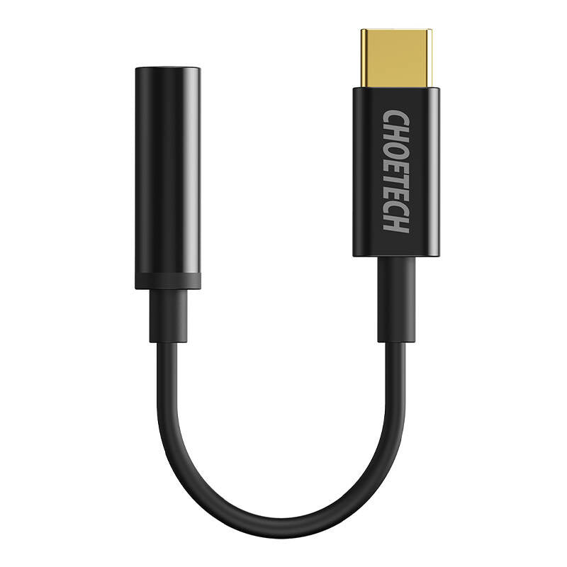 Adapter Choetech AUX003 USB-C to 3.5mm Audio Jack Adapter (black) - Product Image 1