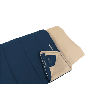Outwell Contour Lux Deep Blue | Sleeping Bag | 220 x 85 cm | -19 to 15 °C | Right Zipper