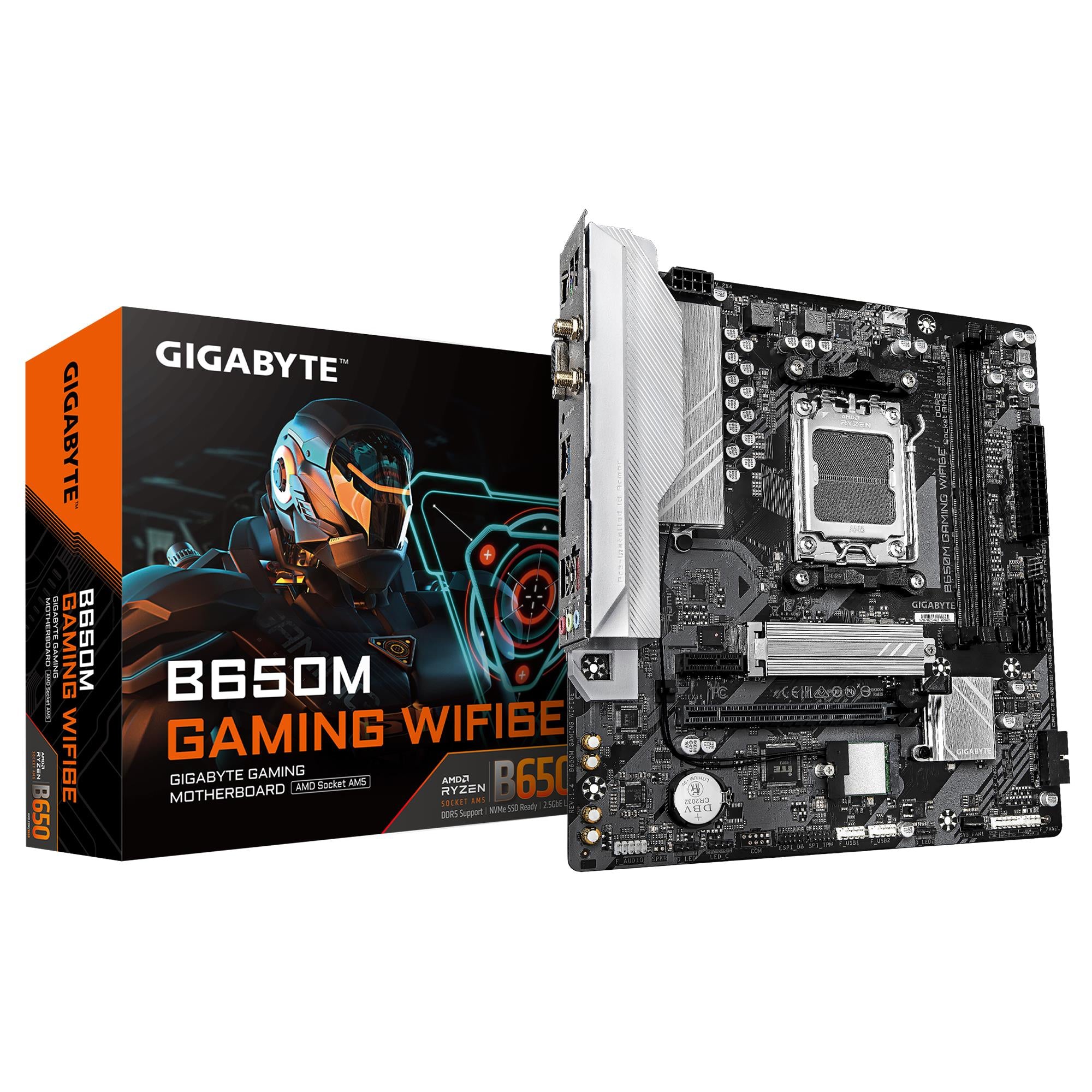 Mainboard GIGABYTE AMD B650 SAM5 Micro-ATX Memory DDR5 B650MGAMINGWIFI6E1.4