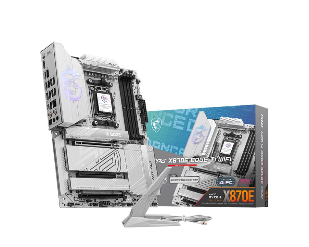 Mainboard MSI AMD X870E SAM5 ATX Memory DDR5 Memory slots 4 3xPCI-Express 16x 4xM.2 1xHDMI 1xAudio-In 1xAudio-Out 4xUSB 2.0 5xUSB 3.2 3xUSB-C 1xOptical S/PDIF 1xRJ45 MPGX870EEDGETIWIFI