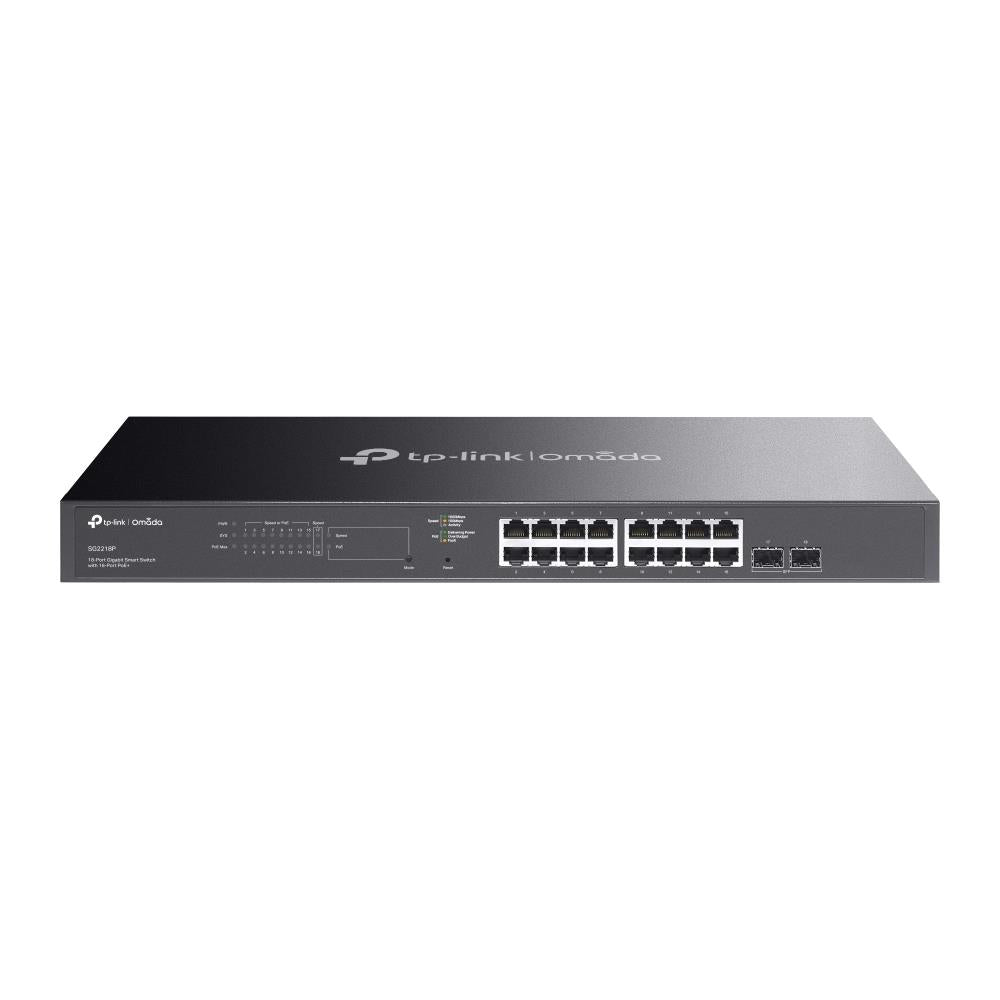 Switch TP-LINK Omada SG2218P Desktop/pedestal 16x10Base-T / 100Base-TX / 1000Base-T 2xSFP PoE+ ports 16 150 Watts SG2218P