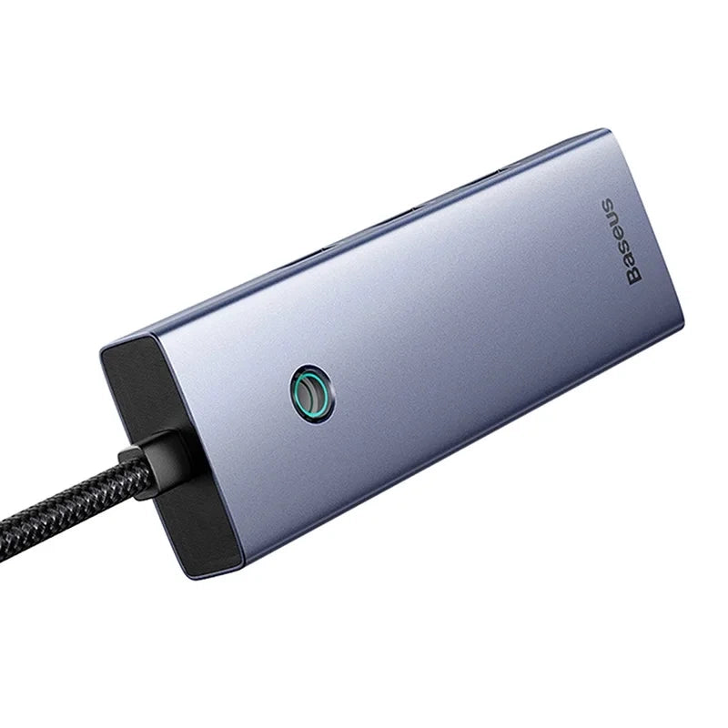 Hub Baseus UltraJoy Series Lite 4-Port (USB to USB 3.0*3+RJ45*1+USB-C 5V) (gray) - Product Image 5