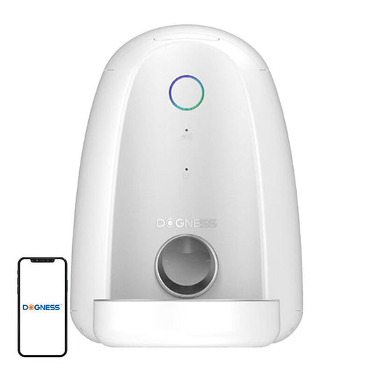 Automatic Pet Feeder with metal bowl WIFI mini Dogness (white) - Product Image 1
