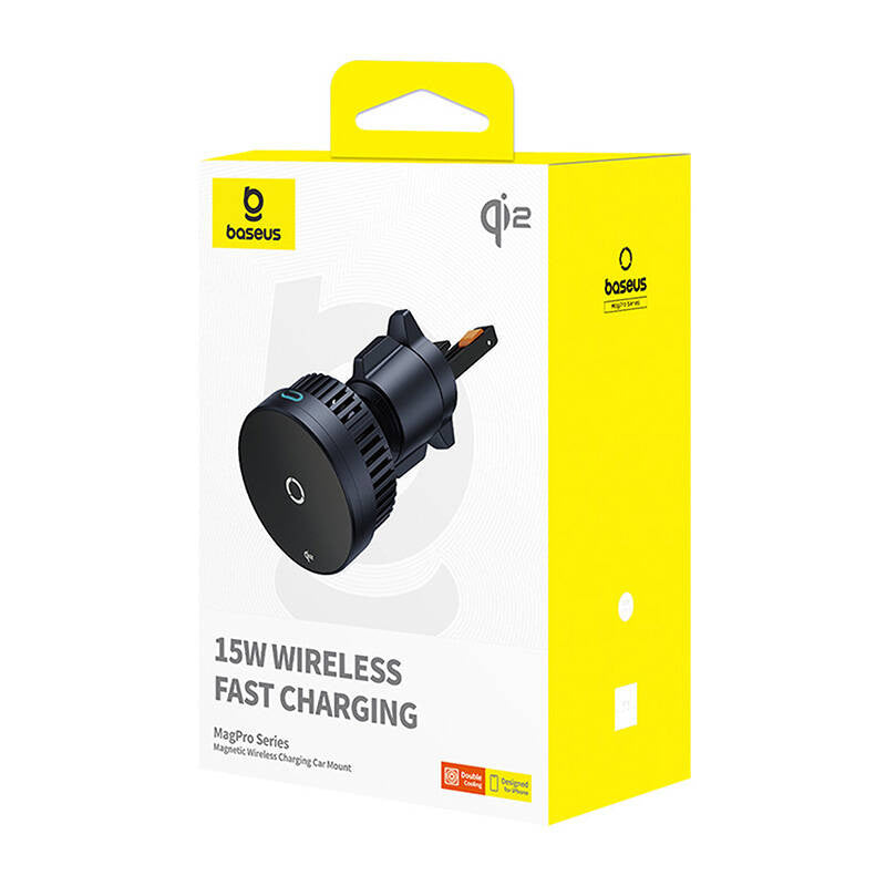 Samochodowy uchwyt  Baseus MagPro z ładowarką indukcyjną  15W Qi2.0 (czarny) - Product Image 8