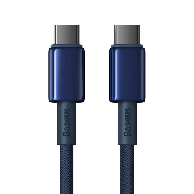 Cable USB-C do USB-C Baseus Tungsten Gold, 100W, 1m (niebieski) - Product Image 3