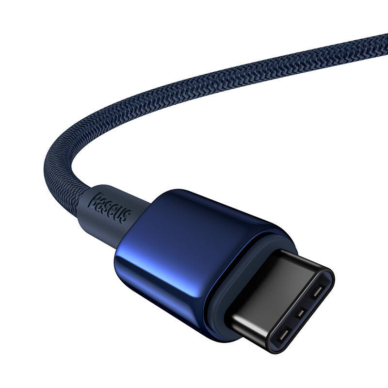 Cable USB-C do USB-C Baseus Tungsten Gold, 100W, 1m (niebieski) - Product Image 4