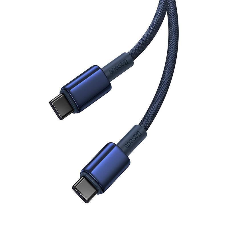 Cable USB-C do USB-C Baseus Tungsten Gold, 100W, 1m (niebieski) - Product Image 5