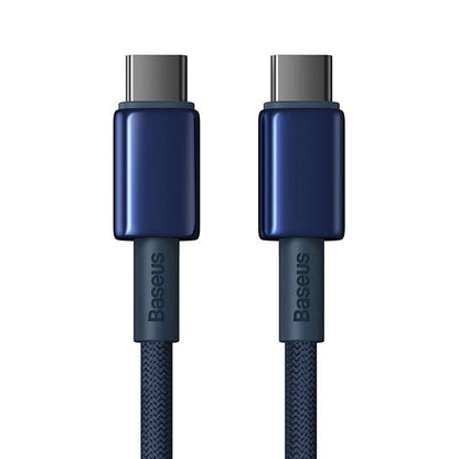 Cable USB-C do USB-C Baseus Tungsten Gold, 100W, 2m (niebieski) - Product Image 11
