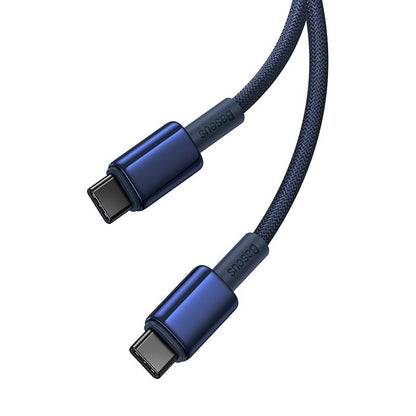 Cable USB-C do USB-C Baseus Tungsten Gold, 100W, 2m (niebieski) - Product Image 13