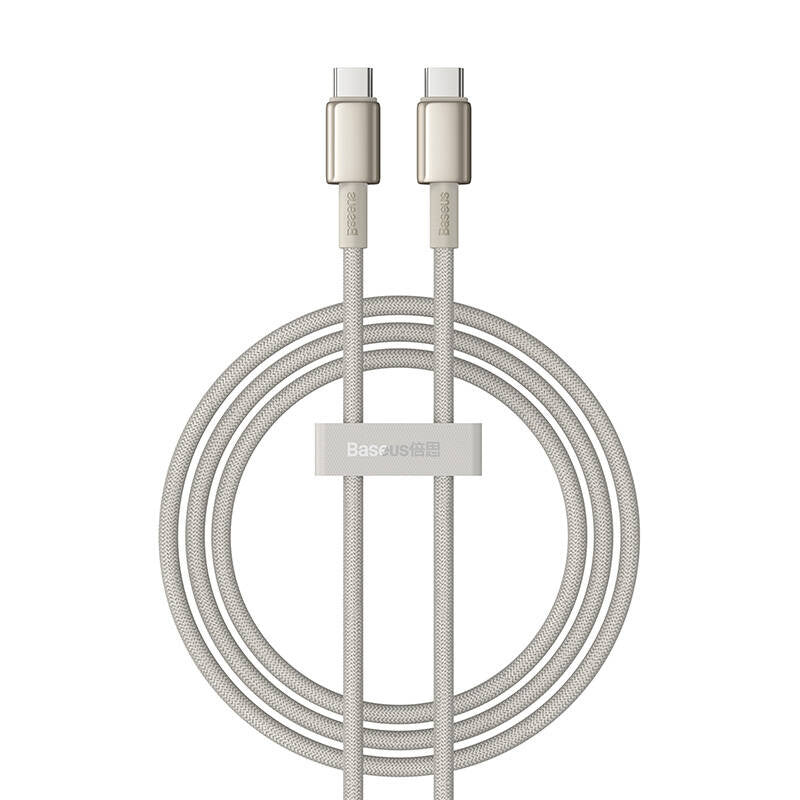 Cable USB-C do USB-C Baseus Tungsten Gold, 100W, 1m (złoty) - Product Image 1