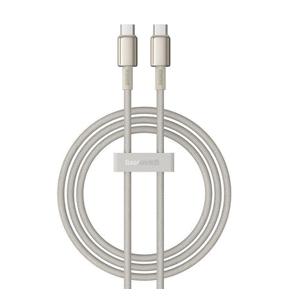 Cable USB-C do USB-C Baseus Tungsten Gold, 100W, 1m (złoty) - Product Image 1
