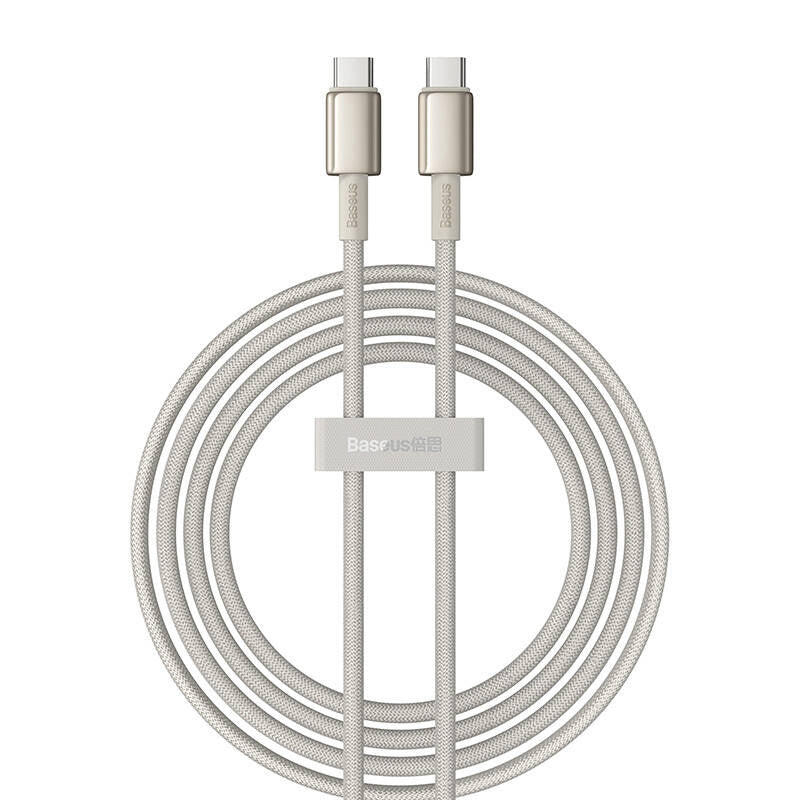 Cable USB-C do USB-C Baseus Tungsten Gold, 100W, 2m (złoty) - Product Image 1