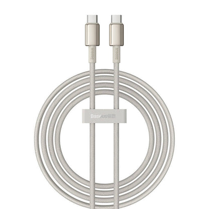 Cable USB-C do USB-C Baseus Tungsten Gold, 100W, 2m (złoty) - Product Image 1