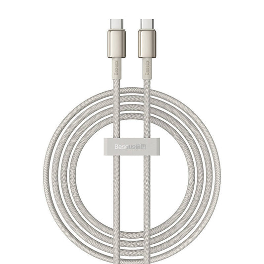 Cable USB-C do USB-C Baseus Tungsten Gold, 100W, 2m (złoty) - Product Image 1