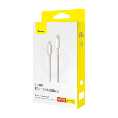 Cable USB-C do USB-C Baseus Tungsten Gold, 100W, 2m (złoty) - Product Image 6