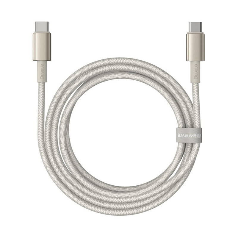 Cable USB-C do USB-C Baseus Tungsten Gold, 100W, 2m (złoty) - Product Image 2