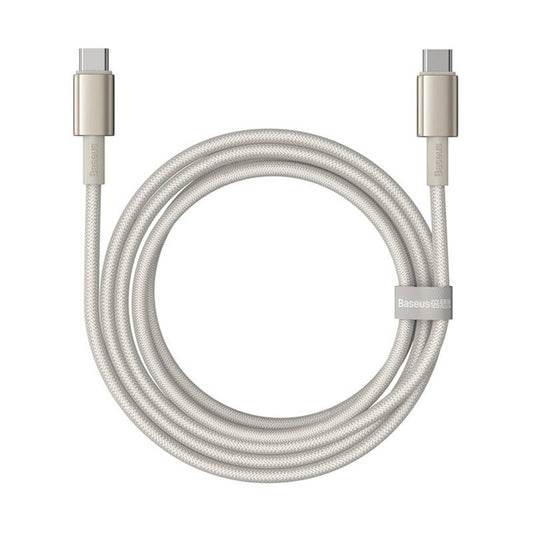 Cable USB-C do USB-C Baseus Tungsten Gold, 100W, 2m (złoty) - Product Image 2