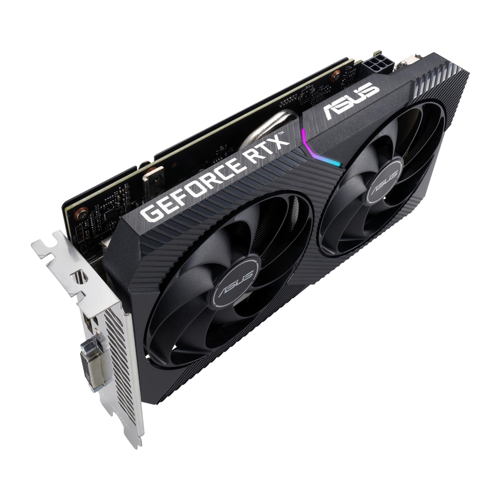 Graphics Card ASUS NVIDIA GeForce RTX 3050 8 GB GDDR6 128 bit PCIE 4.0 16x Dual Slot Fansink 1xDVI-D 1xHDMI 1xDisplayPort DUAL-RTX3050-O8G-V2