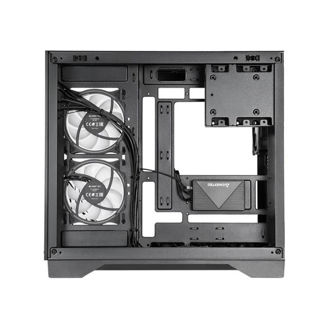 Case CHIEFTEC VISIO GM-30B-TG-OP MidiTower Case product features Transparent panel Not included ATX MicroATX MiniITX Colour Black GM-30B-TG-OP
