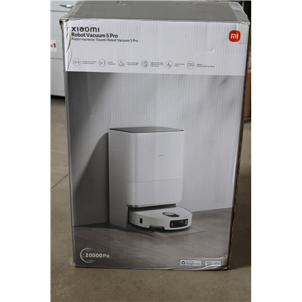 SALE OUT. Xiaomi Robot Vacuum 5 Pro EU | Wet&Dry | 5200 mAh | 20000 Pa | White | DAMAGED PACKAGING | 24 month(s)